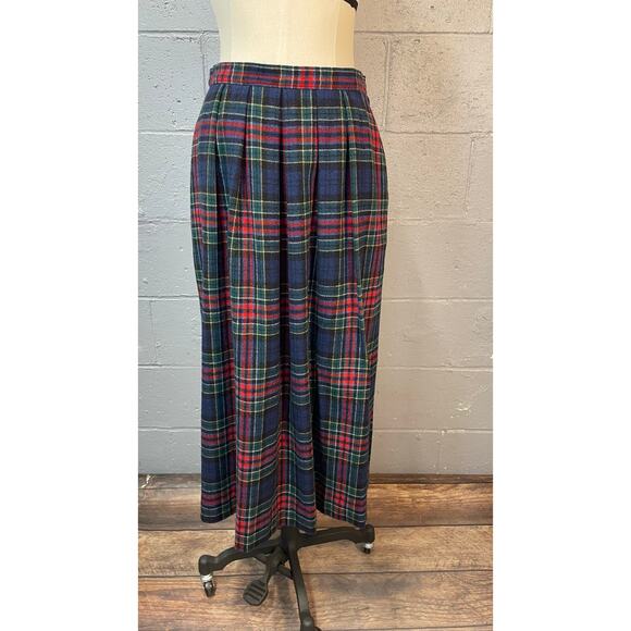 Vintage 1970s Pendleton Allison Tartan Plaid Wool Midi Skirt Size Small Preppy - Picture 5 of 9